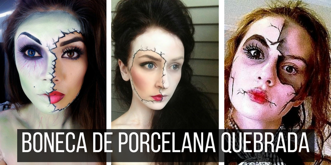 Tutorial de maquiagem pro halloween: boneca de porcelana. Vocês gostar